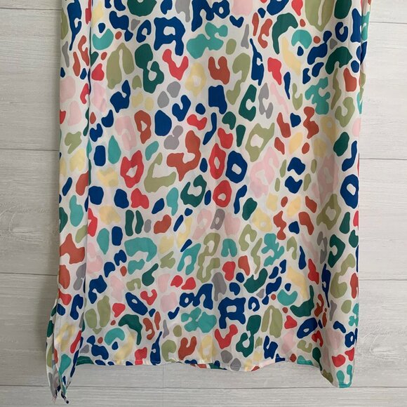 Summersalt - Multicolor leopard print V-neck lounge dress swim cover up, S - Picture 3 of 5